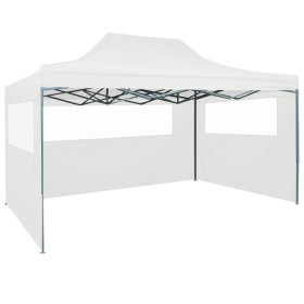 Professional folding tent with 3 walls white steel 3x4 m by vidaXL, Tents and gazebos - Ref: Foro24-48899, Price: 160,78 €, D...