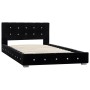 Bed with black velvet viscoelastic mattress 90x200 cm by vidaXL, Beds and slatted bases - Ref: Foro24-278122, Price: 343,40 €...