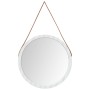 Espejo de pared con correa blanco Ø55 cm de vidaXL, Espejos - Ref: Foro24-351540, Precio: 44,08 €, Descuento: %