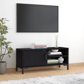 Mueble para TV madera maciza pino reciclada negro 90x30x40 cm de vidaXL, Muebles TV - Ref: Foro24-349916, Precio: 115,99 €, D...