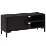 Massives Kiefernholz TV-Möbel schwarz 90x30x40 cm von vidaXL, TV-Möbel - Ref: Foro24-349916, Preis: 111,44 €, Rabatt: %