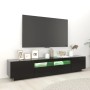 Mueble para TV con luces LED negro 200x35x40 cm de vidaXL, Muebles TV - Ref: Foro24-3081907, Precio: 140,93 €, Descuento: %