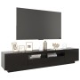 Mueble para TV con luces LED negro 200x35x40 cm de vidaXL, Muebles TV - Ref: Foro24-3081907, Precio: 140,93 €, Descuento: %