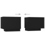 Mueble para TV con luces LED negro 200x35x40 cm de vidaXL, Muebles TV - Ref: Foro24-3081907, Precio: 140,93 €, Descuento: %