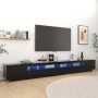 Mueble para TV con luces LED negro 300x35x40 cm de vidaXL, Muebles TV - Ref: Foro24-3081925, Precio: 196,77 €, Descuento: %