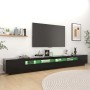 Mueble para TV con luces LED negro 300x35x40 cm de vidaXL, Muebles TV - Ref: Foro24-3081925, Precio: 211,99 €, Descuento: %