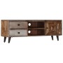 Solid mango wood TV cabinet 118x30x40 cm by vidaXL, TV Furniture - Ref: Foro24-247330, Price: 253,99 €, Discount: %