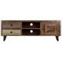 Solid mango wood TV cabinet 118x30x40 cm by vidaXL, TV Furniture - Ref: Foro24-247330, Price: 253,99 €, Discount: %