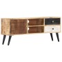 Solid mango wood TV cabinet 115x30x47 cm by vidaXL, TV Furniture - Ref: Foro24-282878, Price: 244,14 €, Discount: %