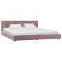 Cama con colchón viscoelástico terciopelo rosa 160x200 cm de vidaXL, Camas y somieres - Ref: Foro24-278140, Precio: 474,70 €,...