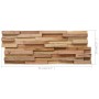 3D wall covering panels 10 pcs teak wood 1.08 m² by vidaXL, Wall covering - Ref: Foro24-326178, Price: 66,33 €, Discount: %