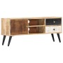 Solid mango wood TV cabinet 115x30x47 cm by vidaXL, TV Furniture - Ref: Foro24-282878, Price: 244,14 €, Discount: %