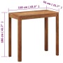 High kitchen table made of acacia wood with a honey finish, measuring 110x55x106 cm. by vidaXL, Kitchen and dining tables - R...