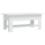 White engineered wood coffee table 102x55x42 cm by vidaXL, Coffee table - Ref: Foro24-810253, Price: 56,29 €, Discount: %