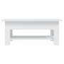 White engineered wood coffee table 102x55x42 cm by vidaXL, Coffee table - Ref: Foro24-810253, Price: 56,29 €, Discount: %