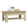 Center table made of Sonoma oak engineered wood 102x55x42 cm by vidaXL, Coffee table - Ref: Foro24-810256, Price: 48,87 €, Di...