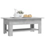 Concrete gray engineered wood coffee table 102x55x42 cm by vidaXL, Coffee table - Ref: Foro24-810257, Price: 72,27 €, Discoun...