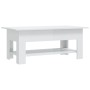 Mesa de centro madera de ingeniería blanco brillo 102x55x42 cm de vidaXL, Mesas de centro - Ref: Foro24-810259, Precio: 63,85...