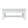 Mesa de centro madera de ingeniería blanco brillo 102x55x42 cm de vidaXL, Mesas de centro - Ref: Foro24-810259, Precio: 63,85...