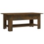 Mesa de centro madera de ingeniería roble ahumado 102x55x42 cm de vidaXL, Mesas de centro - Ref: Foro24-813074, Precio: 59,99...