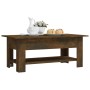 Mesa de centro madera de ingeniería roble ahumado 102x55x42 cm de vidaXL, Mesas de centro - Ref: Foro24-813074, Precio: 59,99...