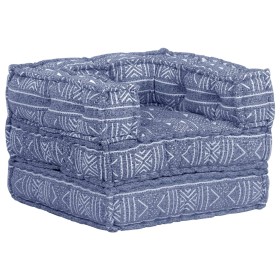 Indigo fabric modular pouf by vidaXL, Cushions for chairs and sofas - Ref: Foro24-249418, Price: 166,99 €, Discount: %