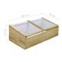 Invernadero de madera de pino impregnada 2 uds 100x50x35 cm de vidaXL, Invernaderos - Ref: Foro24-3055329, Precio: 140,29 €, ...