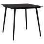 Juego de comedor de jardín 3 piezas ratán PVC negro de vidaXL, Conjuntos de jardín - Ref: Foro24-3060213, Precio: 309,38 €, D...