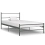 Gray metal bed frame 100x200 cm by vidaXL, Beds and slatted bases - Ref: Foro24-284685, Price: 77,42 €, Discount: %