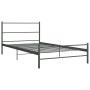 Gray metal bed frame 100x200 cm by vidaXL, Beds and slatted bases - Ref: Foro24-284685, Price: 77,42 €, Discount: %