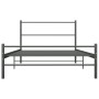 Gray metal bed frame 100x200 cm by vidaXL, Beds and slatted bases - Ref: Foro24-284685, Price: 77,42 €, Discount: %