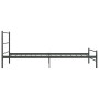 Gray metal bed frame 100x200 cm by vidaXL, Beds and slatted bases - Ref: Foro24-284685, Price: 77,42 €, Discount: %