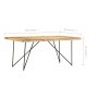 Solid mango wood dining table 180x90x76 cm by vidaXL, Kitchen and dining tables - Ref: Foro24-282880, Price: 282,74 €, Discou...