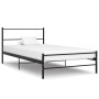 Black metal bed frame 100x200 cm by vidaXL, Beds and slatted bases - Ref: Foro24-284689, Price: 83,89 €, Discount: %