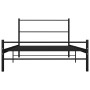 Black metal bed frame 100x200 cm by vidaXL, Beds and slatted bases - Ref: Foro24-284689, Price: 83,89 €, Discount: %