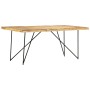 Mesa de comedor de madera maciza de mango 180x90x76 cm de vidaXL, Mesas de cocina y de comedor - Ref: Foro24-282880, Precio: ...