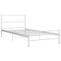 Estructura de cama de metal blanco 100x200 cm de vidaXL, Camas y somieres - Ref: Foro24-284693, Precio: 68,99 €, Descuento: %