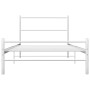 White metal bed frame 100x200 cm by vidaXL, Beds and slatted bases - Ref: Foro24-284693, Price: 62,77 €, Discount: %