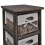 Shelf with 5 brown wooden woven baskets by vidaXL, Lockers and storage cabinets - Ref: Foro24-240801, Price: 108,19 €, Discou...