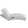 Tumbona de masaje reclinable de cuero sintético blanco de vidaXL, Sillones de masaje eléctricos - Ref: Foro24-240969, Precio:...