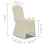 Set of 6 Fitted Chair Covers, Cream by vidaXL, Covers - Ref: Foro24-241199, Price: 27,41 €, Discount: %