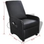 Sillón de masaje de cuero sintético negro de vidaXL, Sillones de masaje eléctricos - Ref: Foro24-241683, Precio: 253,82 €, De...