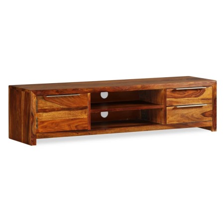 Mueble de TV madera maciza de sheesham 120x30x30 cm de vidaXL, Muebles TV - Ref: Foro24-243945, Precio: 273,99 €, Descuento: %