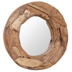 Round teak decorative mirror 60 cm by vidaXL, Mirrors - Ref: Foro24-244560, Price: 124,85 €, Discount: %