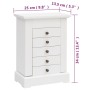 Jewelry box with MDF mirror 25x13.5x34 cm by vidaXL, Jewelry stands - Ref: Foro24-245753, Price: 56,69 €, Discount: %