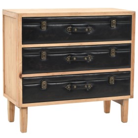 Solid fir wood chest of drawers 80x36x75 cm by vidaXL, Sideboards - Ref: Foro24-245778, Price: 160,99 €, Discount: %