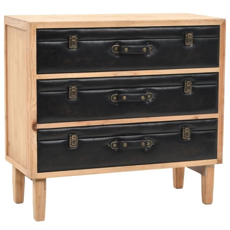 Solid fir wood chest of drawers 80x36x75 cm by vidaXL, Sideboards - Ref: Foro24-245778, Price: 160,99 €, Discount: %