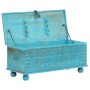 Solid wood storage chest blue mango 100x40x41 cm by vidaXL, Storage trunks - Ref: Foro24-246479, Price: 246,54 €, Discount: %