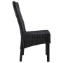 Kubu rattan and black mango wood dining chairs 2 units by vidaXL, dining chairs - Ref: Foro24-246656, Price: 209,18 €, Discou...