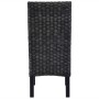 Kubu rattan and black mango wood dining chairs 2 units by vidaXL, dining chairs - Ref: Foro24-246656, Price: 209,18 €, Discou...